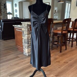 Black Slip Dress with Sweetheart Neckline